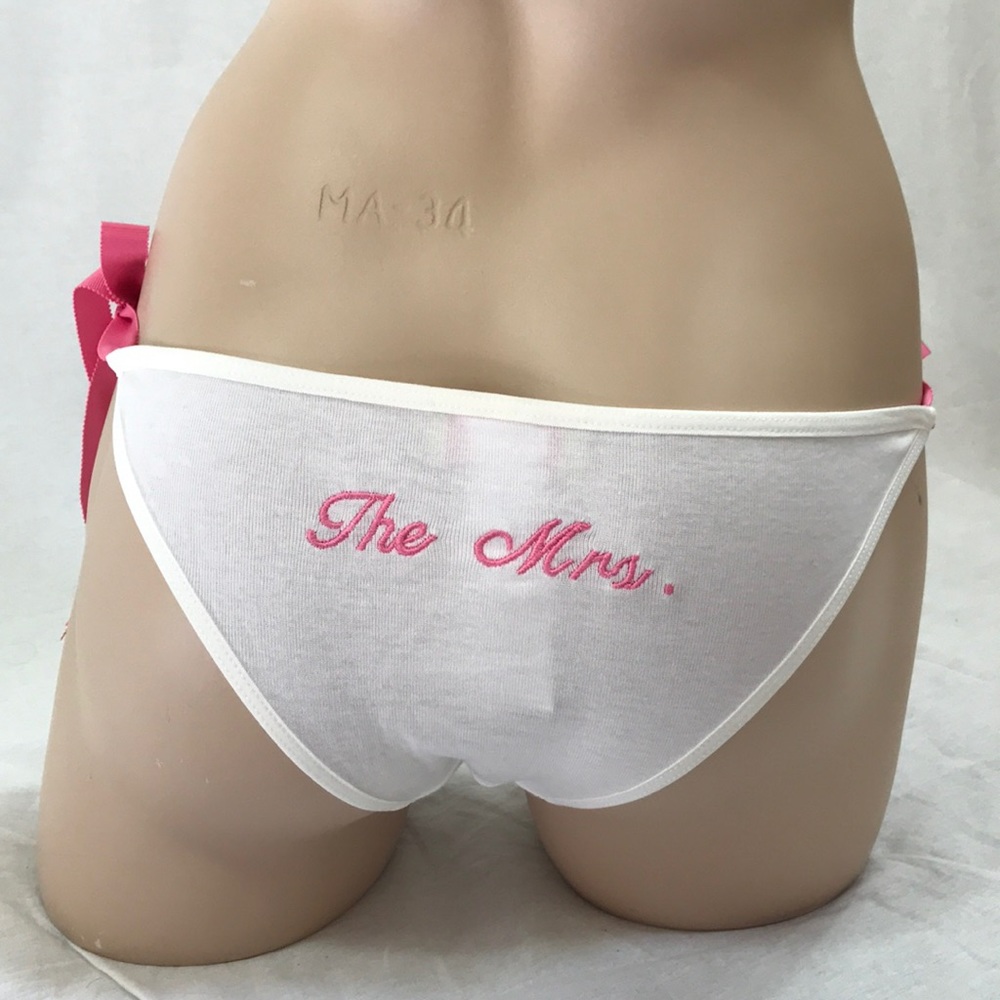 White "The Mrs." Cotton Tie-Side Panty
